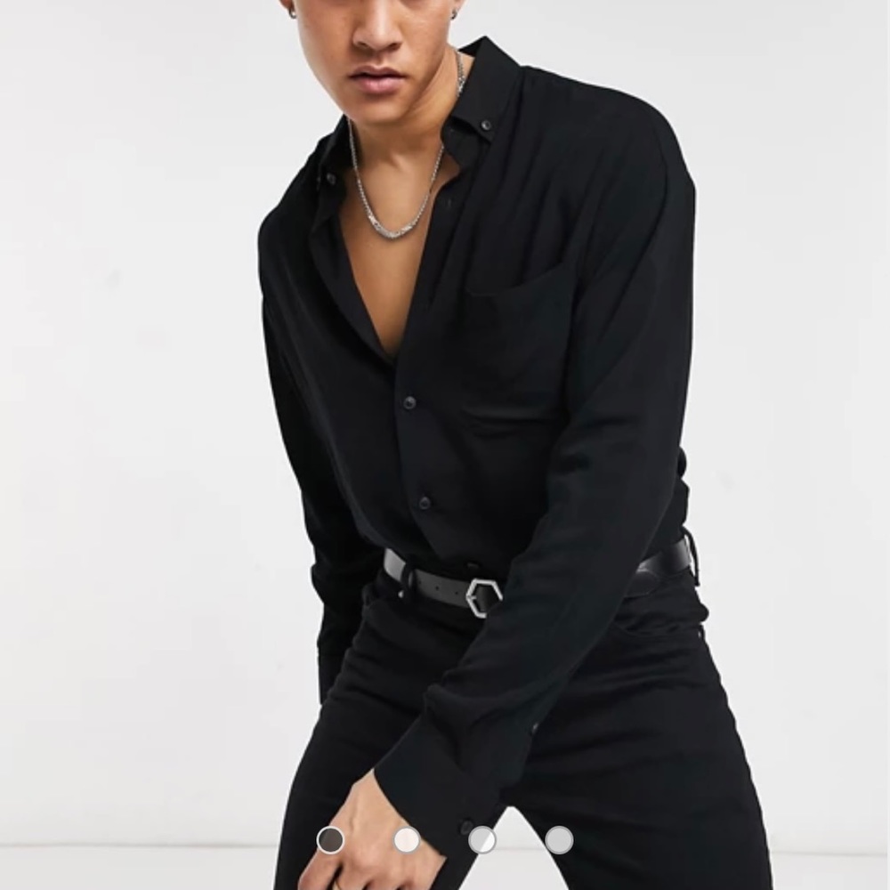 ASOS DESIGN Oversized Fit Button Collar Shirt